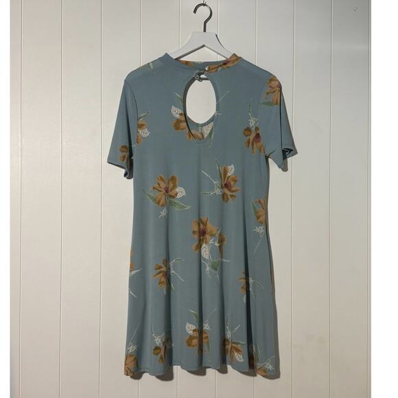 mts Mini Floral Blue Short Sleeve Dress with Pockets Size Medium - Picture 5 of 6